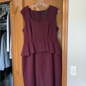White House Black Market Burgundy Midi Dress